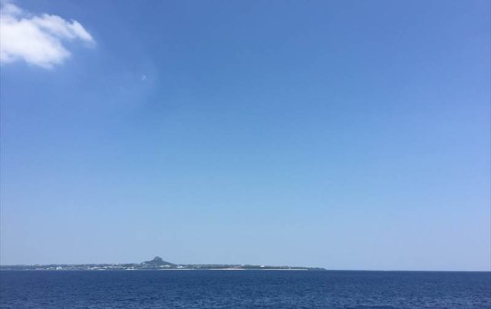 伊江島タッチューが見えてきた！