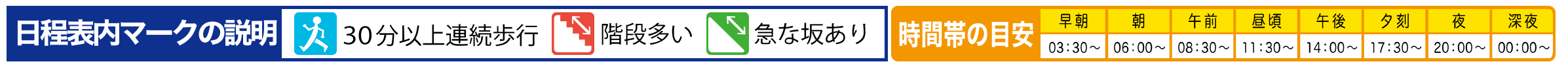 日程表マークの説明