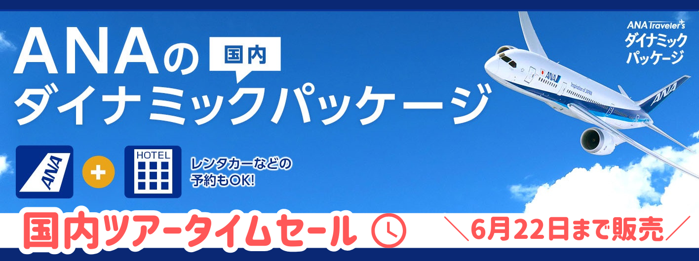 ANAトラベラーズ　ダイナミックパッケージ　航空券＋ホテル　自由自在に組み合わせ！直前でも予約OK！
