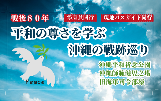 平和の尊さをじっくり学ぶ　沖縄の戦跡めぐり　日帰りバスツアー